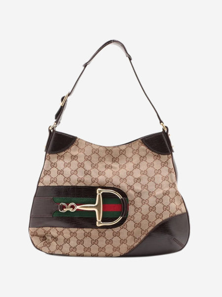 Brown GG canvas Horsebit bag product image
