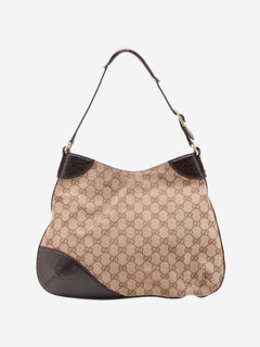 Brown GG canvas Horsebit bag