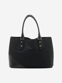 Black GG canvas Horsebit bag