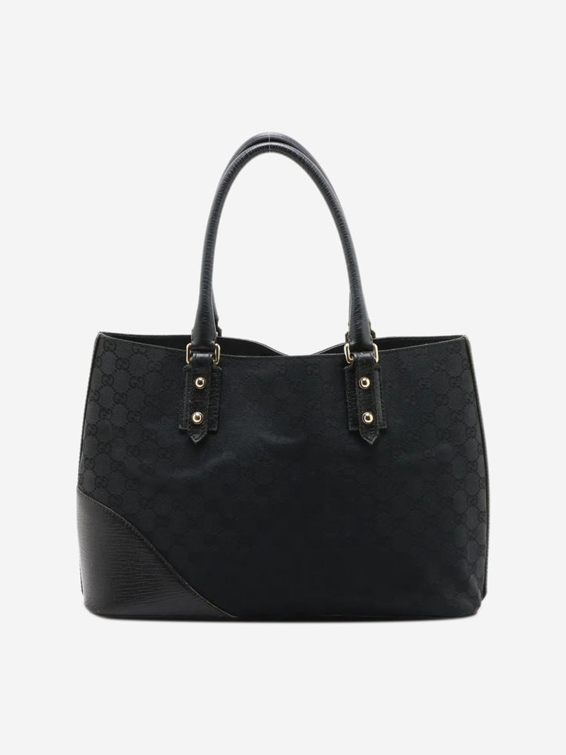 Black GG canvas Horsebit bag