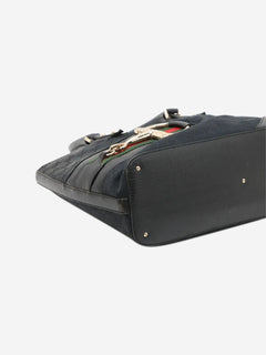 Black GG canvas Horsebit bag