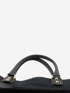 Black GG canvas Horsebit bag