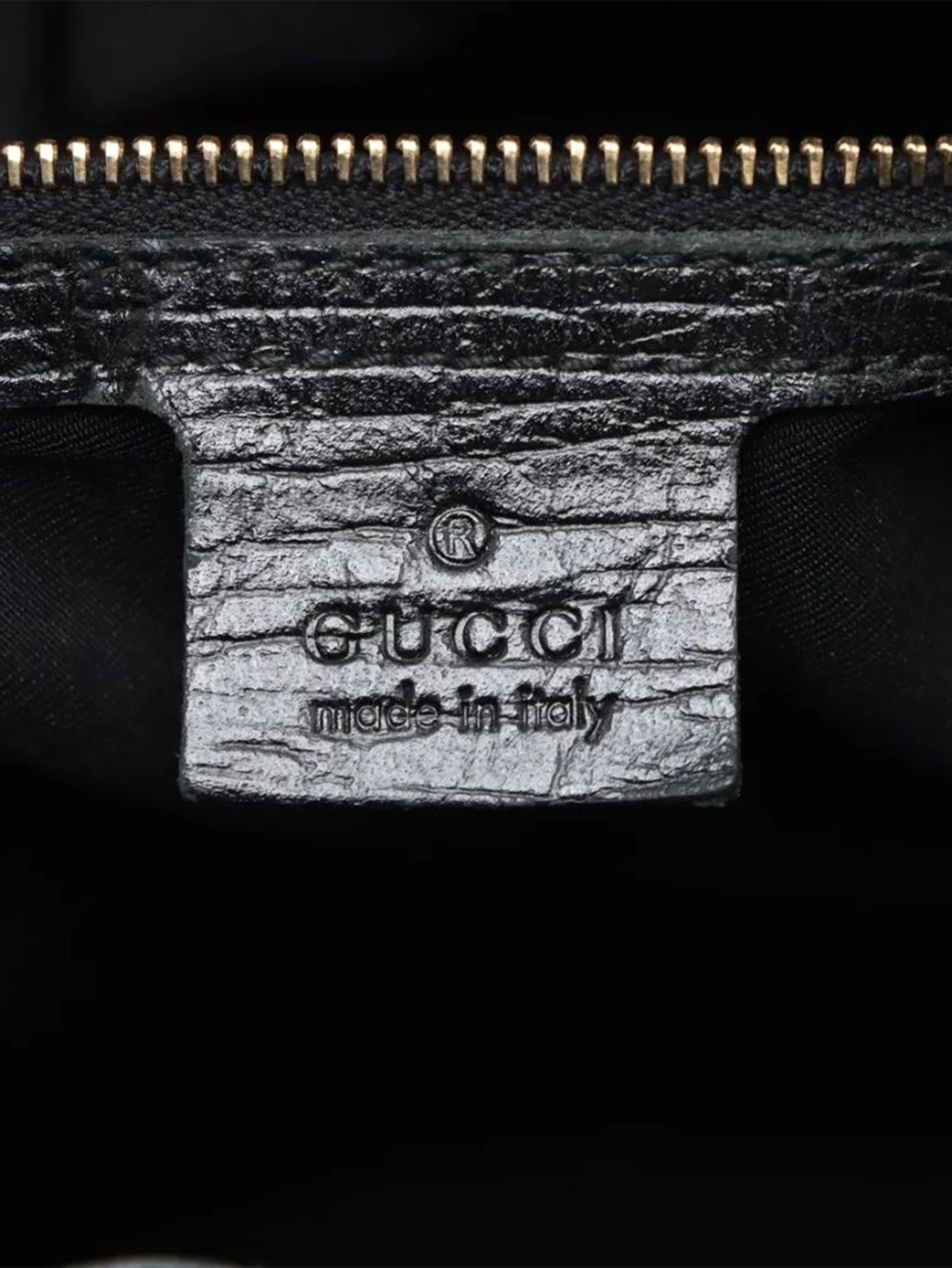 Black GG canvas Horsebit bag