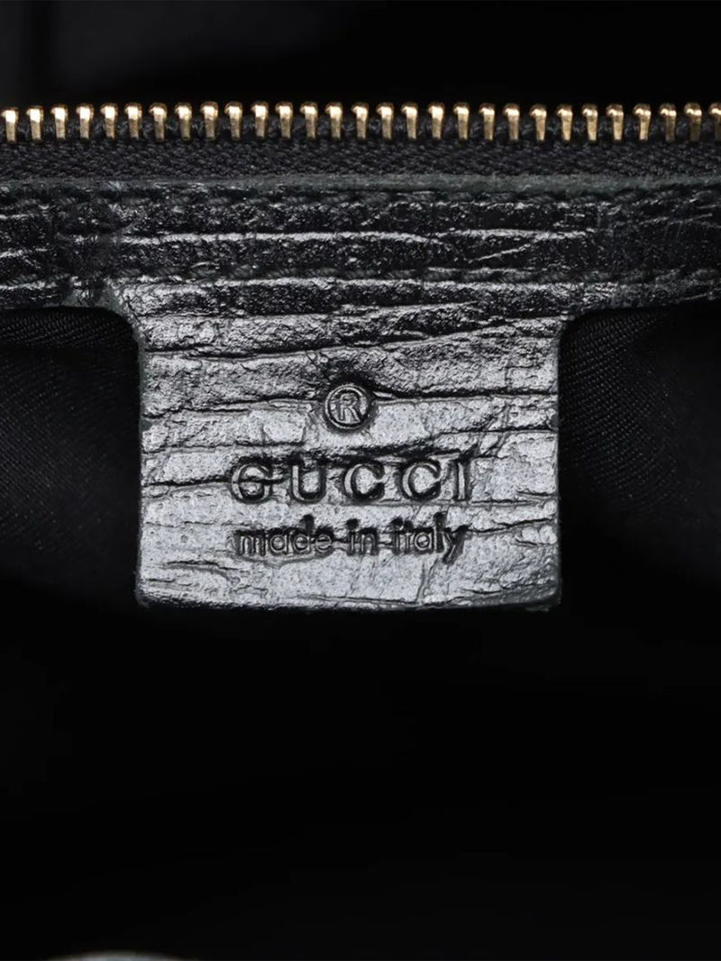 Black GG canvas Horsebit bag