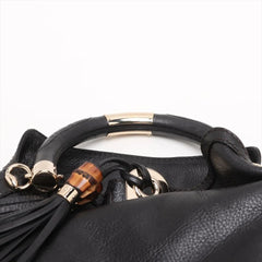 Black Indy leather 2way bag