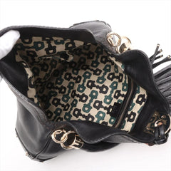 Black Indy leather 2way bag