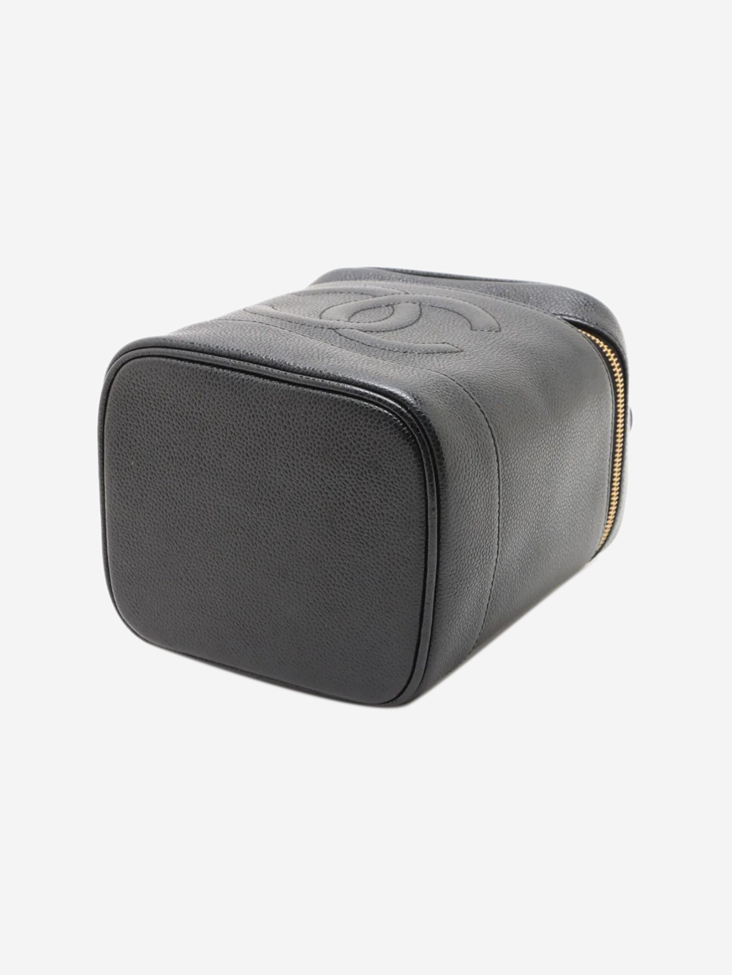 Black vintage 2000 Coco Mark caviar Vanity bag