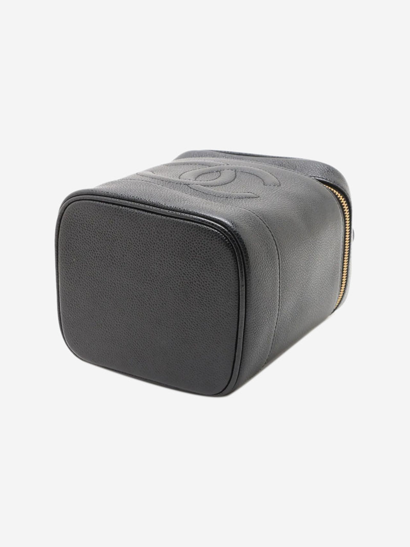 Black vintage 2000 Coco Mark caviar Vanity bag