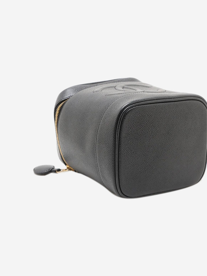 Black vintage 2000 Coco Mark caviar Vanity bag