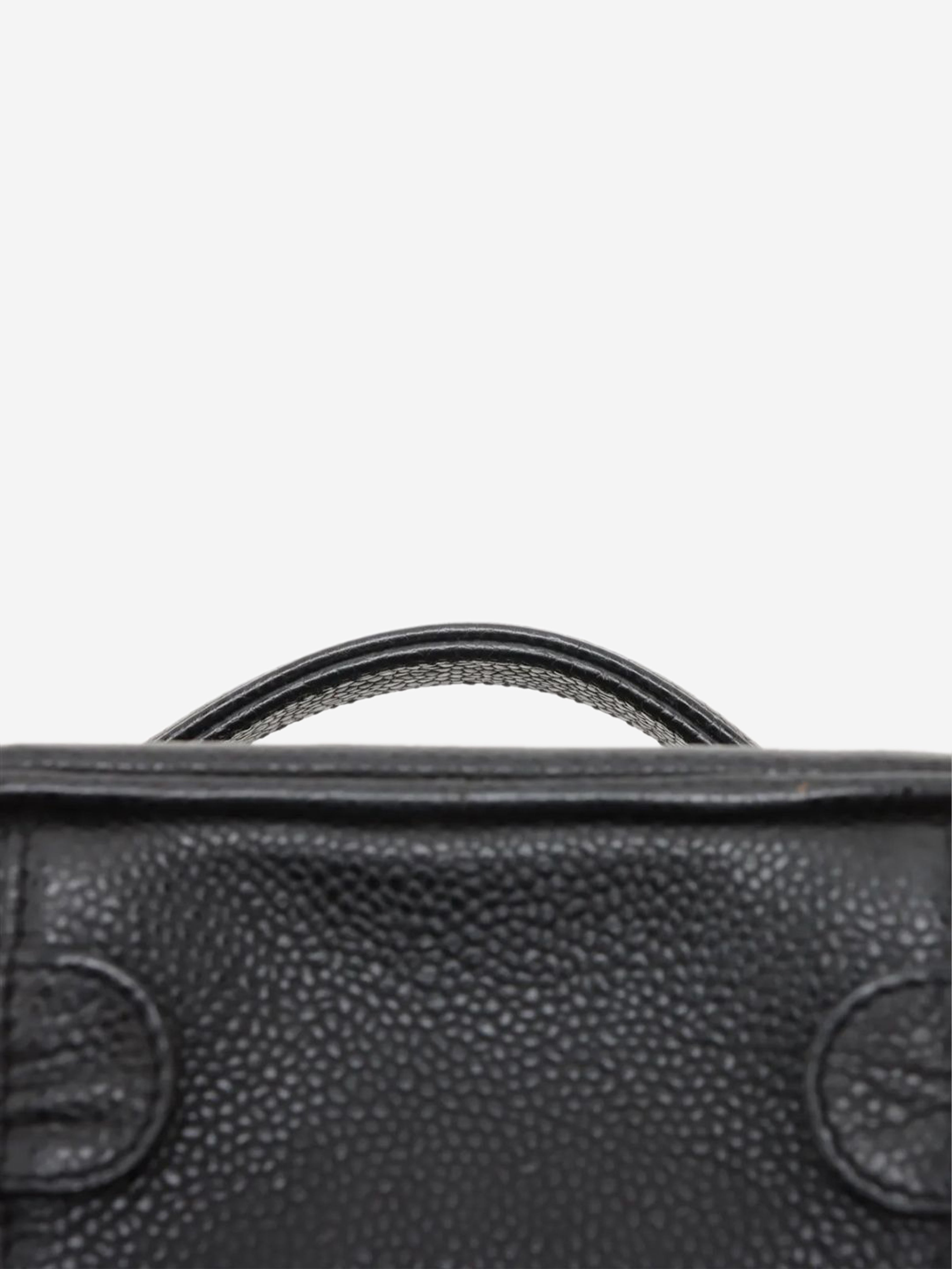 Black vintage 2000 Coco Mark caviar Vanity bag