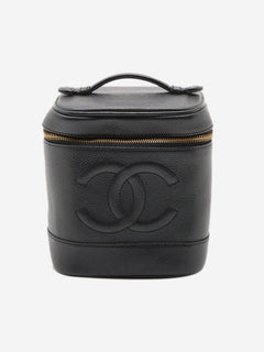 Black vintage 2000 Coco Mark caviar Vanity bag