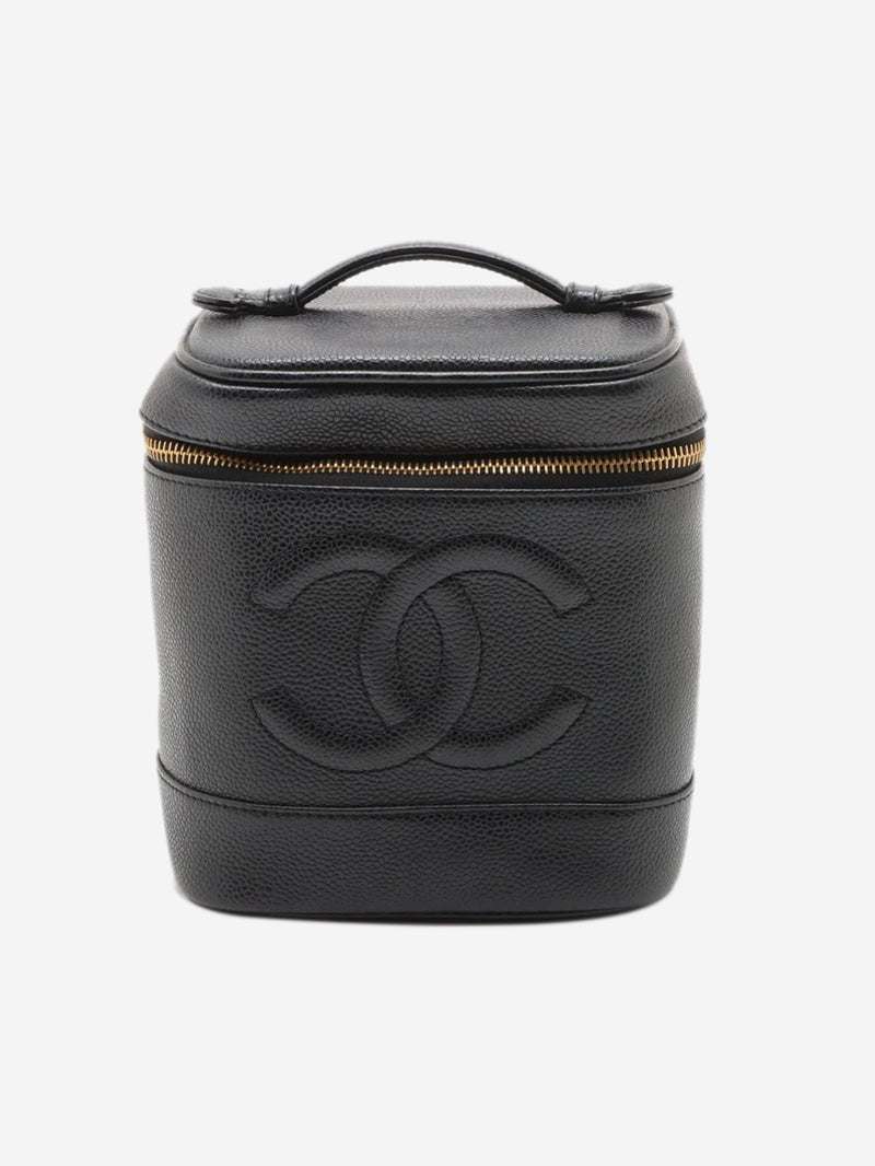 Black vintage 2000 Coco Mark caviar Vanity bag