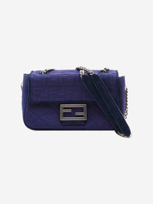 Blue Zucca Mamma Baguette chain shoulder bag Shoulder bags Fendi 
