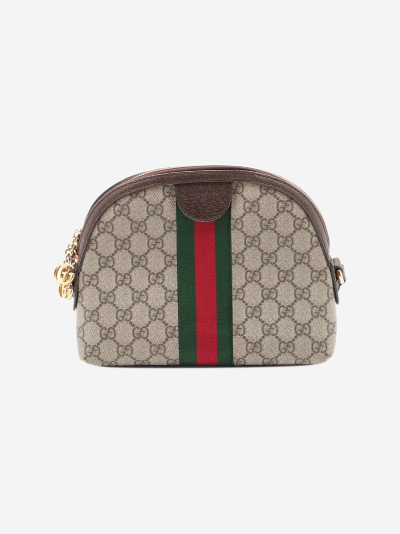 Brown GG Supreme Ophidia shoulder bag