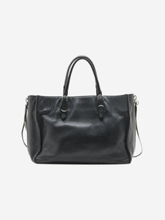 Black Papier leather 2way bag