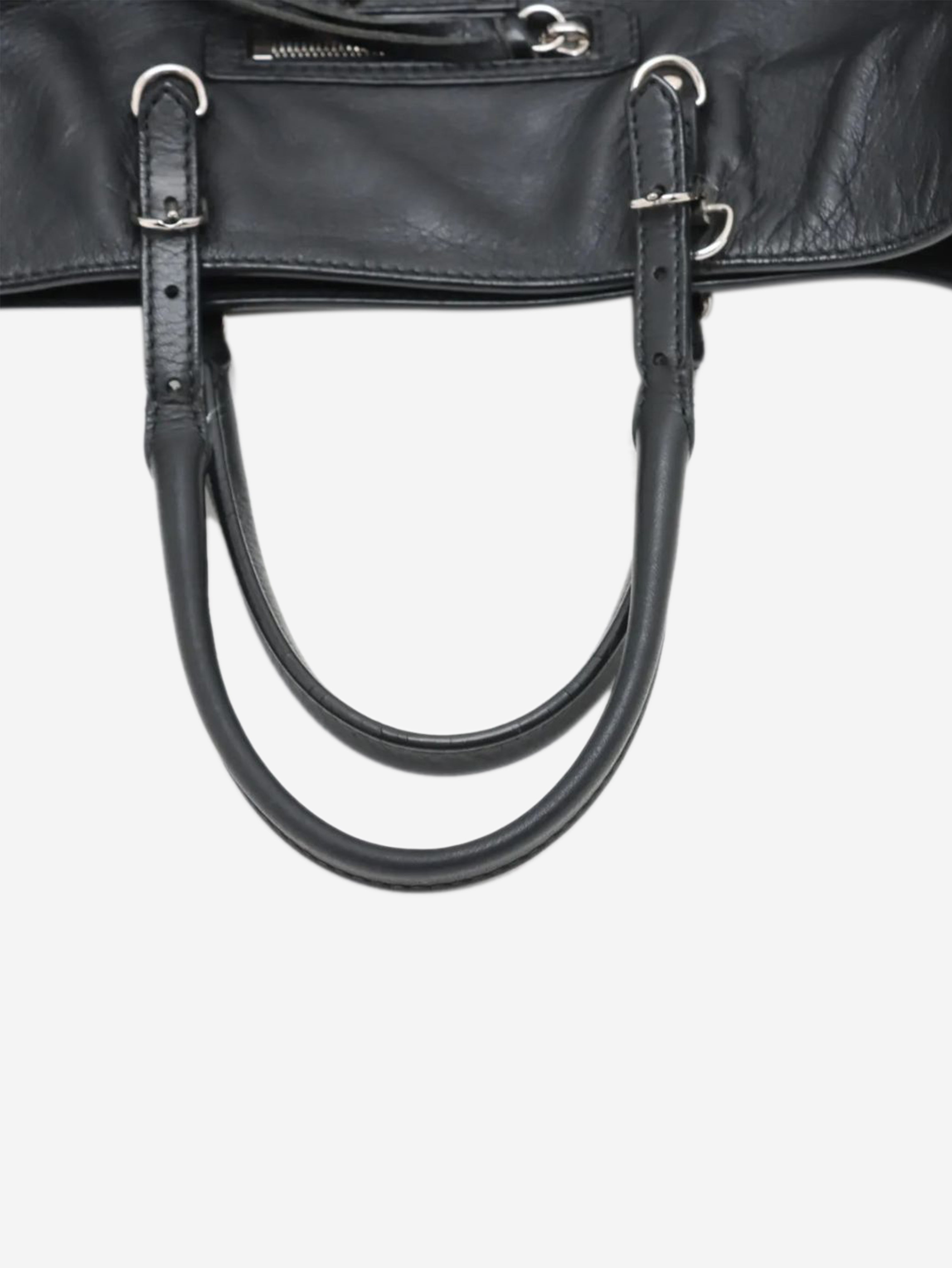 Black Papier leather 2way bag