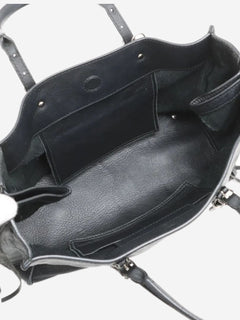 Black Papier leather 2way bag