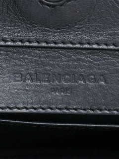 Black Papier leather 2way bag