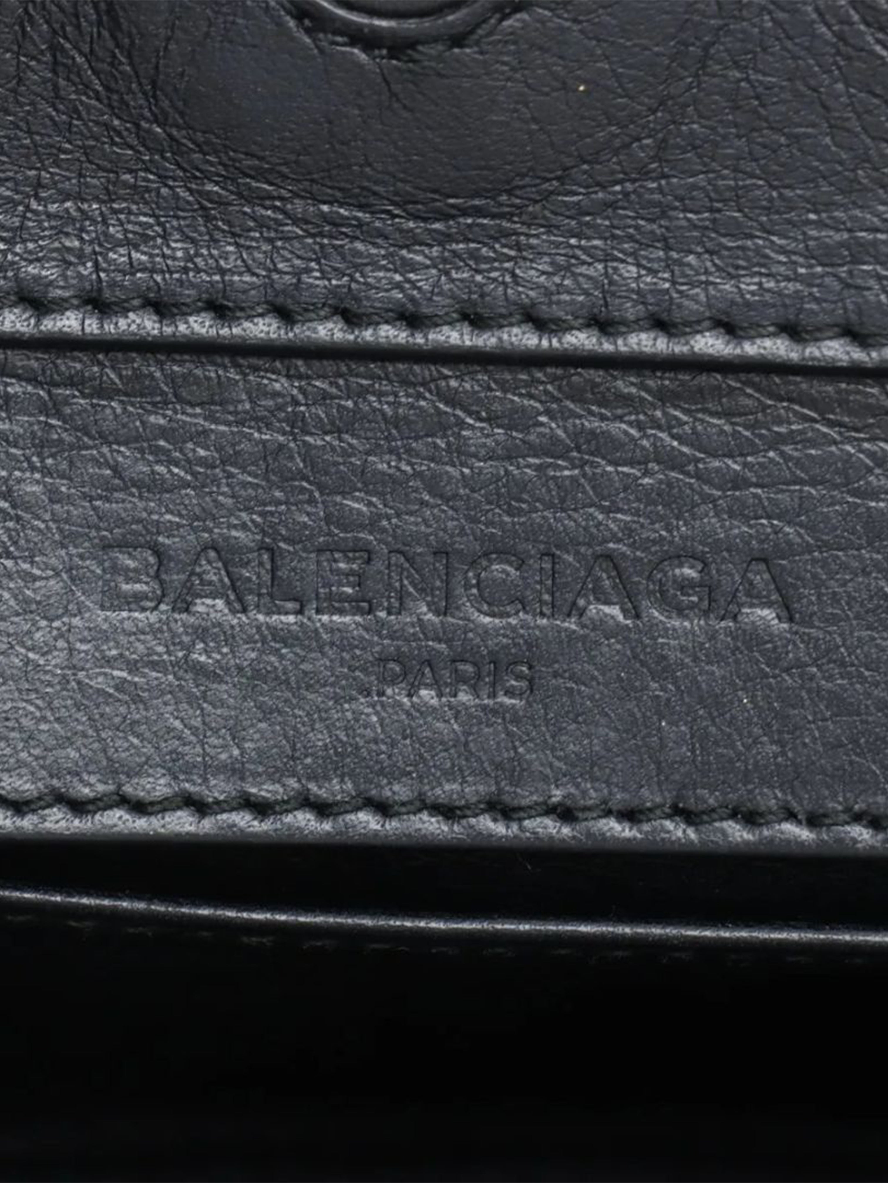 Black Papier leather 2way bag