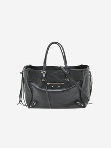Black Papier leather 2way bag Shoulder bags Balenciaga 