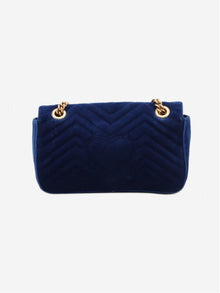 Blue GG Marmont velvet chain shoulder bag Cross-body bags Gucci 