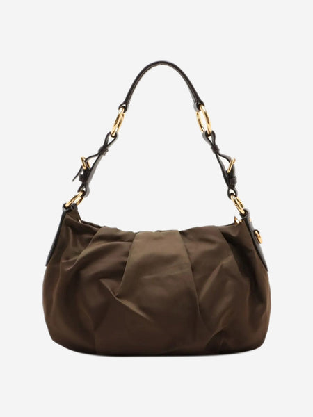Khaki Tessuto nylon and leather shoulder bag alternate image