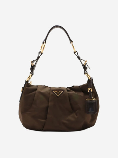 Khaki Tessuto nylon and leather shoulder bag product image