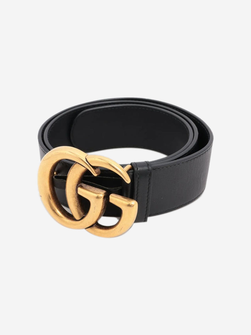 Black GG Marmont leather belt Belts Gucci 