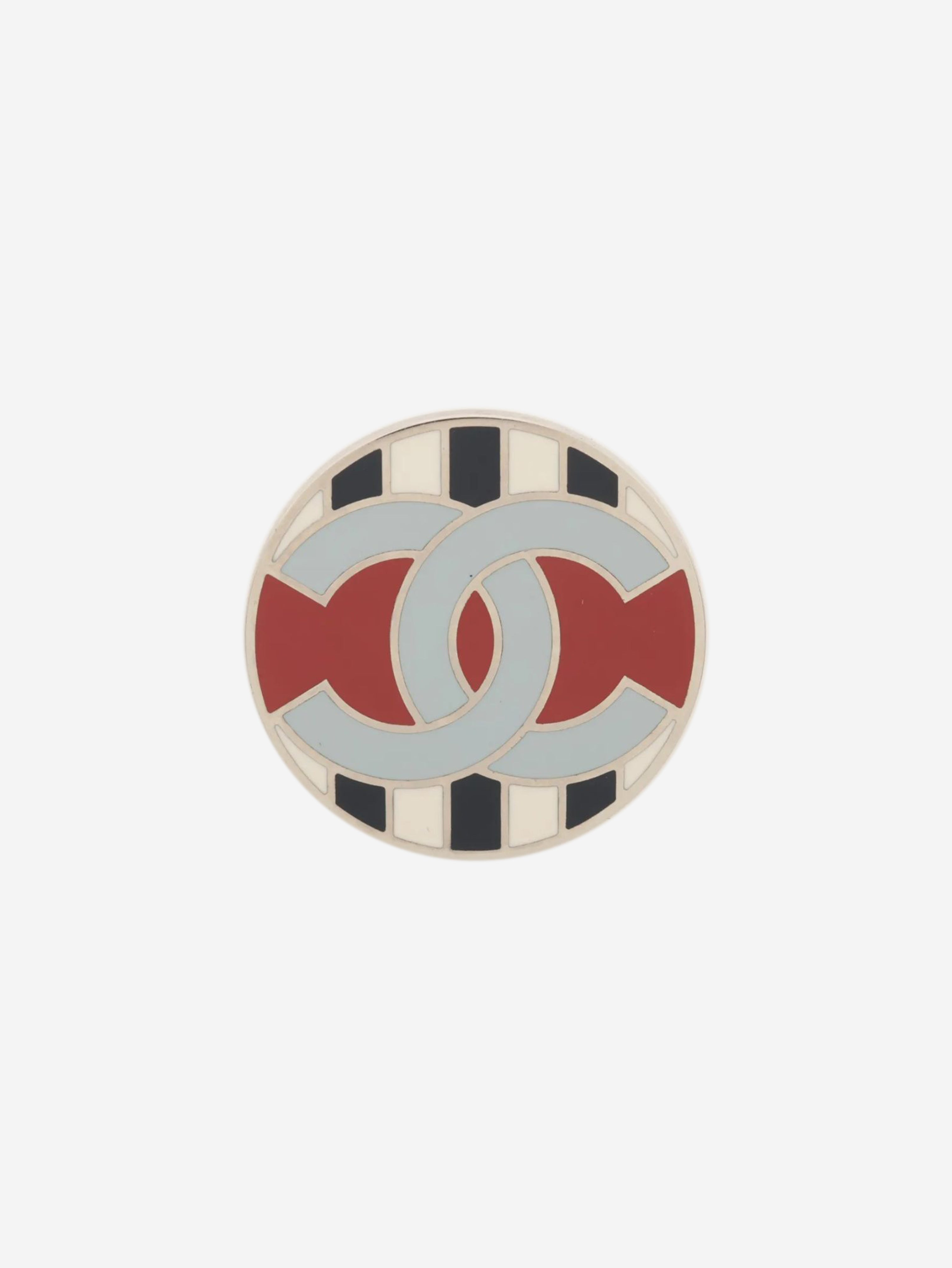 Silver Coco Mark 16S brooch