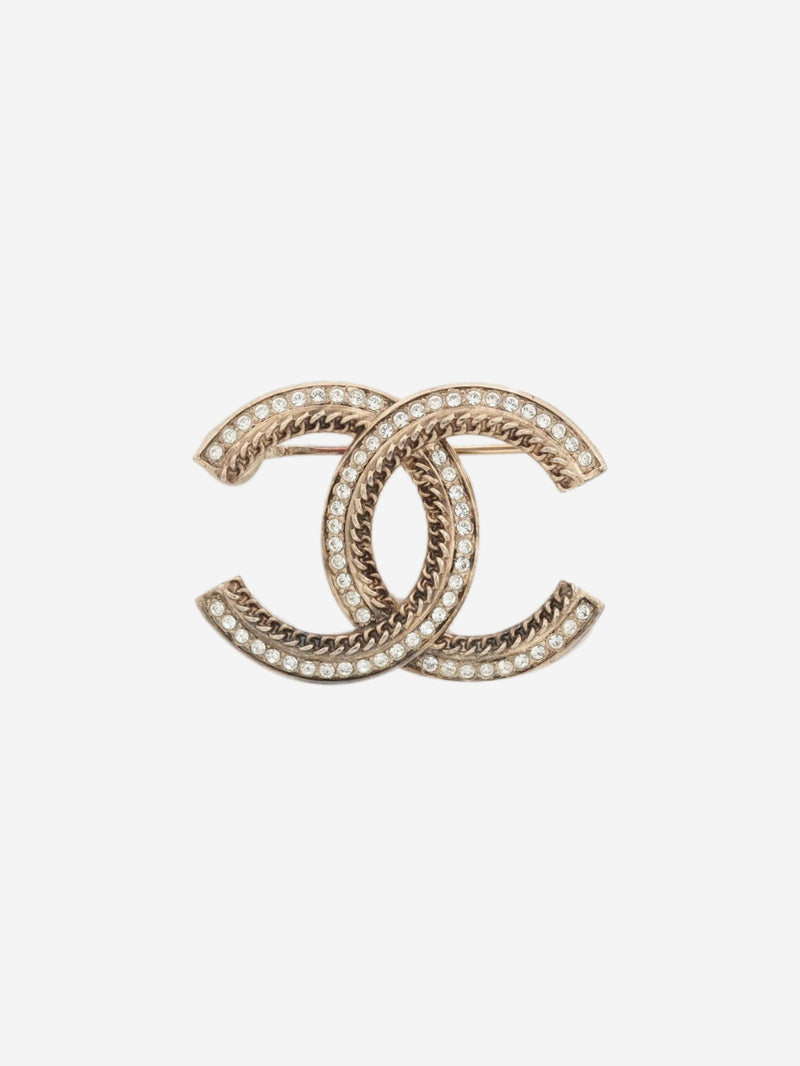 Gold Coco Mark C21B brooch