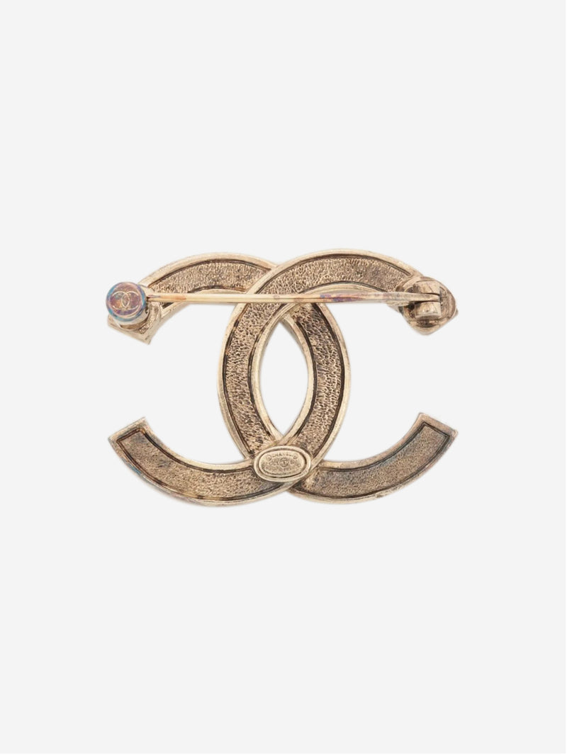 Gold Coco Mark C21B brooch
