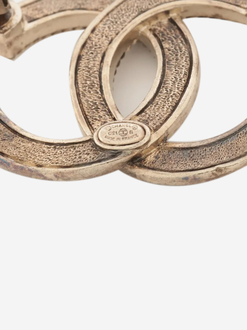 Gold Coco Mark C21B brooch