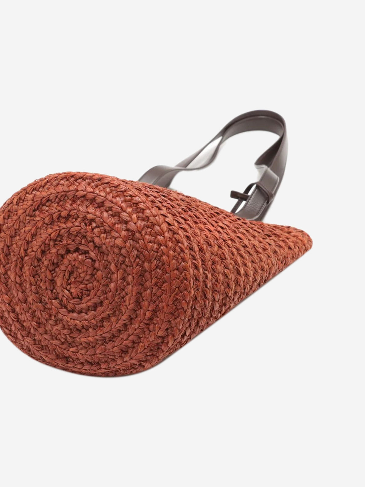 Brown Paris Panier raffia & leather tote bag Tote Bags Saint Laurent 