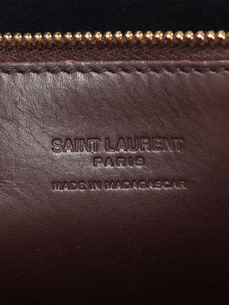 Brown Paris Panier raffia & leather tote bag Tote Bags Saint Laurent 