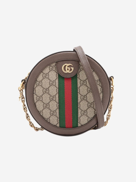 Brown GG Ophidia mini round chain shoulder bag product image