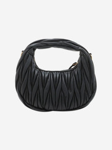 Black Matelassé leather 2way bag Shoulder bags Miu Miu 