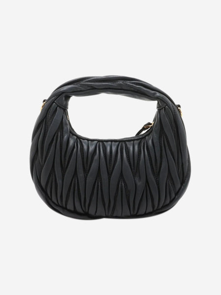 Black Matelassé leather 2way bag alternate image