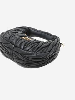Black Matelassé leather 2way bag Shoulder bags Miu Miu 