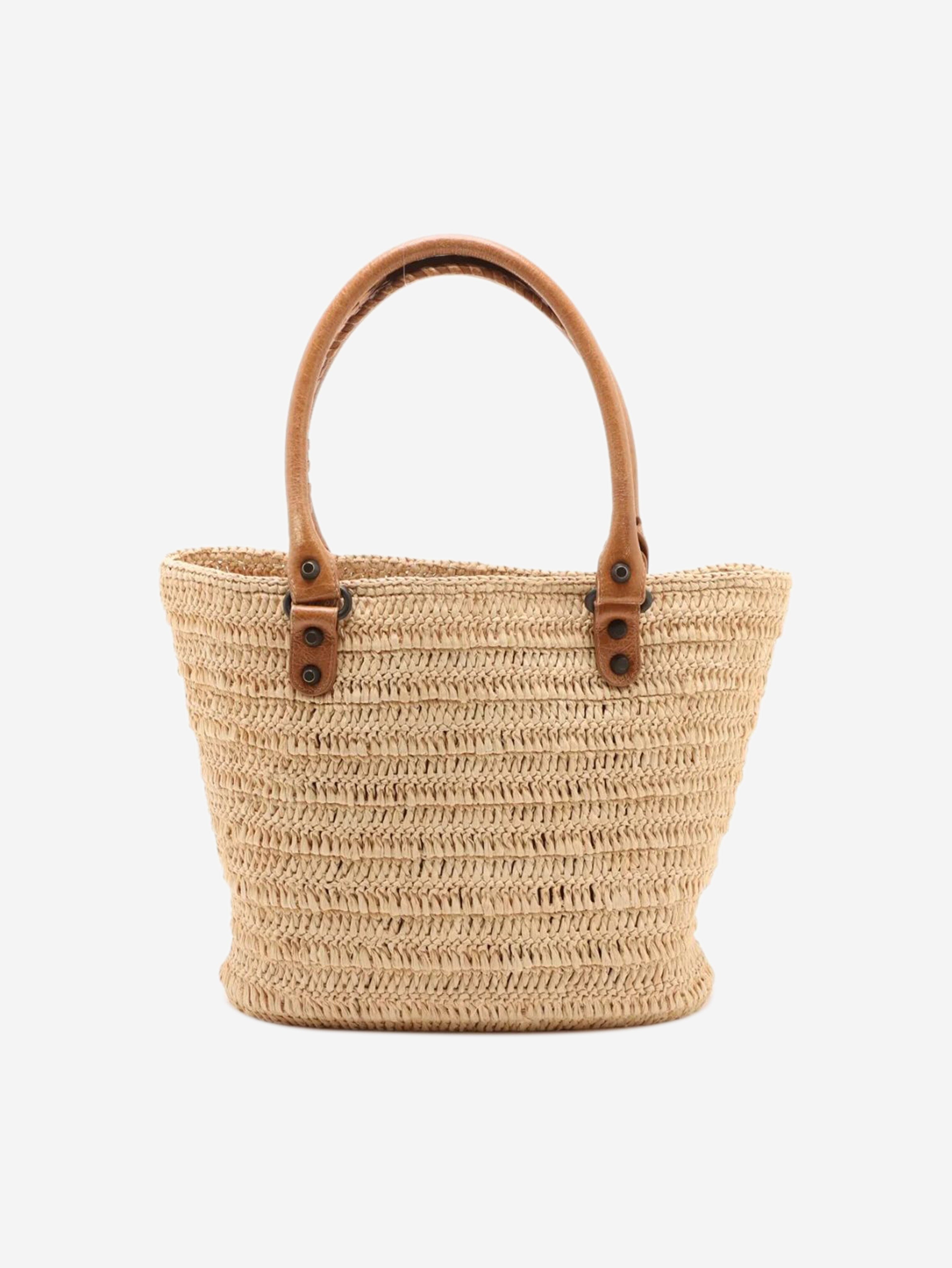 Neutral Le City raffia tote bag Tote Bags Balenciaga 