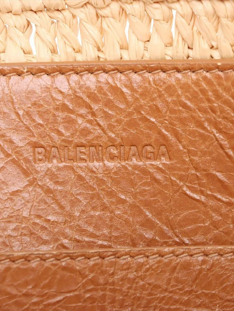 Neutral Le City raffia tote bag Tote Bags Balenciaga 