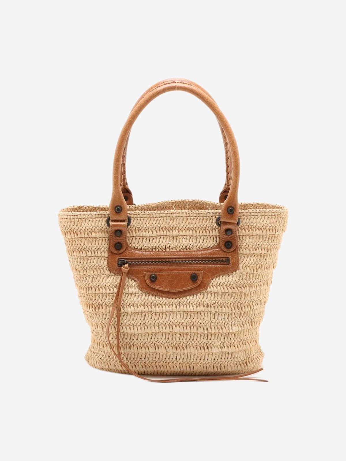 Neutral Le City raffia tote bag Tote Bags Balenciaga 
