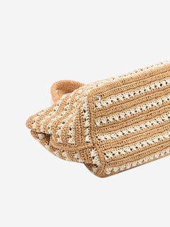 Neutral Canapa raffia tote bag Tote Bags Prada 