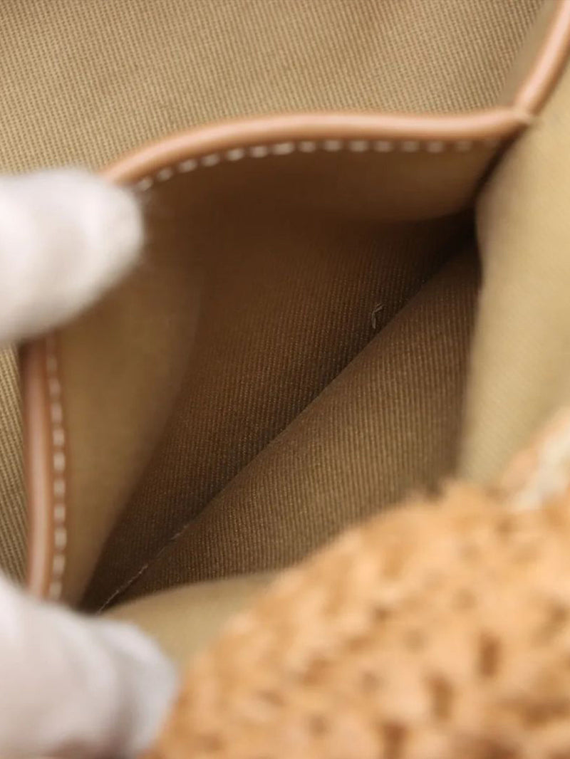 Neutral Canapa raffia tote bag Tote Bags Prada 