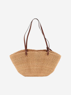 Neutral Anagram Shell raffia tote bag Tote Bags Loewe 