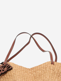 Neutral Anagram Shell raffia tote bag Tote Bags Loewe 