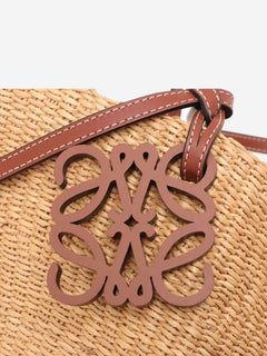 Neutral Anagram Shell raffia tote bag Tote Bags Loewe 
