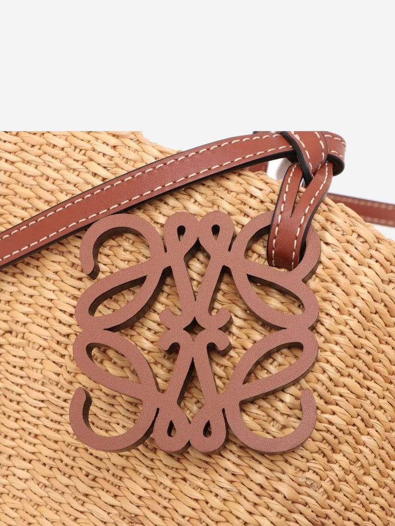 Neutral Anagram Shell raffia tote bag Tote Bags Loewe 