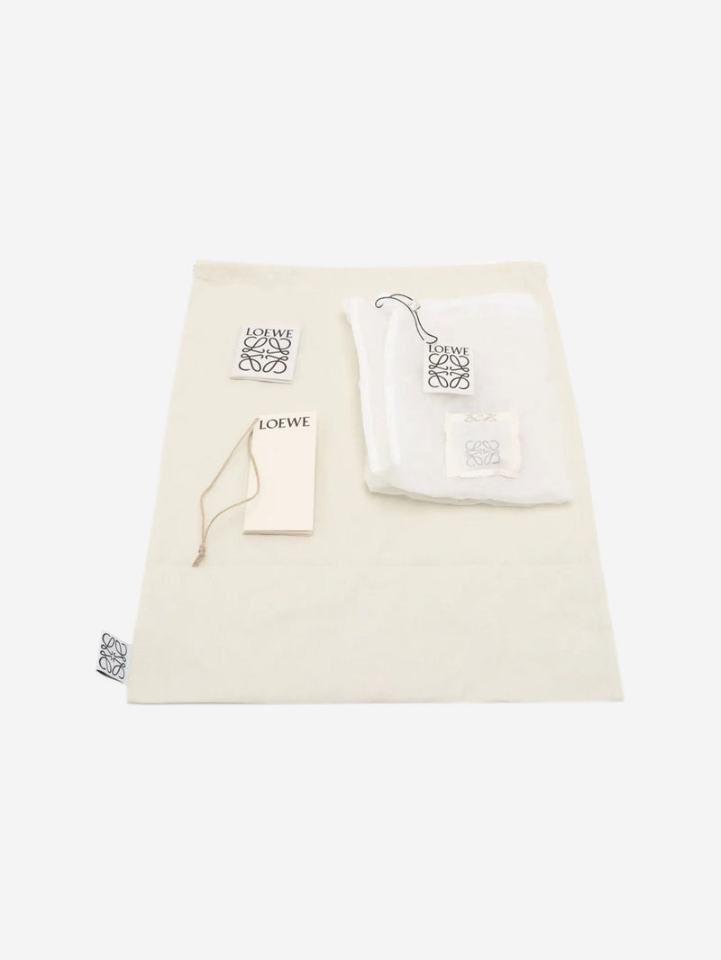 Neutral Anagram Shell raffia tote bag Tote Bags Loewe 