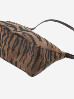 Brown tiger canvas shoulder bag Shoulder bags Fendi 