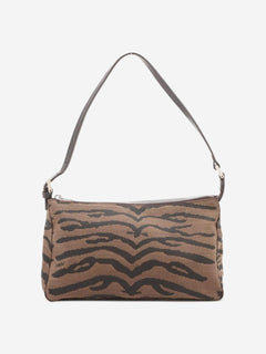 Brown tiger canvas shoulder bag Shoulder bags Fendi 